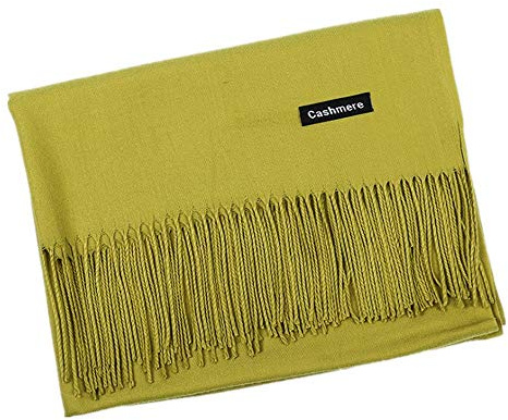 freesiom Echarpe Unisexe Homme Femme Hiver Automne Chaude Cachemire Longue Couleur Uni Frange Châle Foulard Tour Cache Cou Mode Simple Elegant Douce