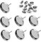 40 Stück 12 mm Edelstahl-Ohrstecker-Lünettenfassung für Schmuckherstellung mit 40 Ohrringverschlüssen aus Chirurgenstahl (9851)