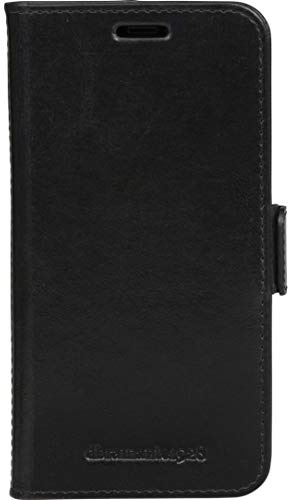 dbramante1928 - Copenhagen Slim Handyhülle für iPhone 11 Pro - Klapphülle aus robustem, hochwertigem Leder - Mit Kartenfach & Standfunktion - Schwarz