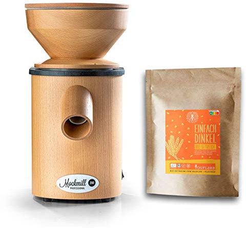 Getreidemühle Mockmill Professional 200 | frisches Mehl | Made in Germany |+ 2,5 kg Bio Dinkel