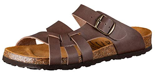 Lico Pantolette Bioline Flora Damen Pantolette, Braun, 38 EU