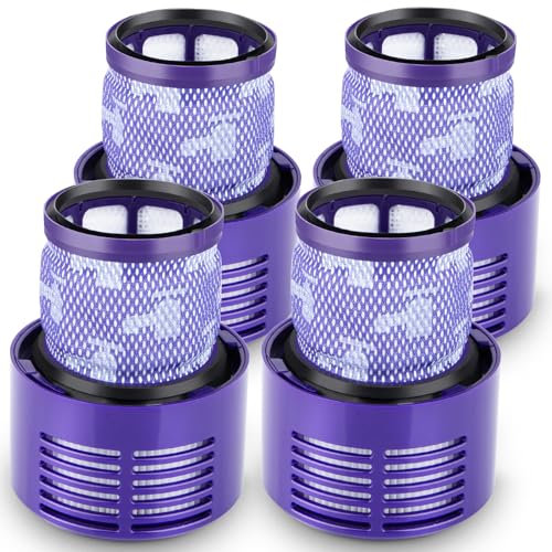 MXZONE V10 Filters - 4 Pack Replacement for Dyson V10 Cyclone Series, Absolute, Animal, Total Clean, SV12
