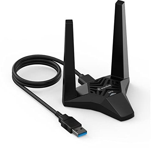 AC1300 USB WLAN Stick für PC/Laptop, 1300 Mbps USB 3.0 PC WLAN Adapter mit 2,4G/400Mbps + 5G/867Mbps, Magnetfuß, High Gain 2x3dBi Antennen, WLAN Mobiler Hotspot(Soft AP), WPS für Windows, Mac