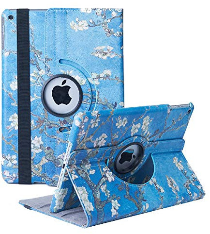 Funda para Nuevo iPad 9ª Generación 10.2 2021/iPad 8ª Gen 2020/iPad 7ª Gen 2019 – 360 Grados Giratorio Funda Protectora con Función de Auto-Reposo/Activación (Apricot Blossom)