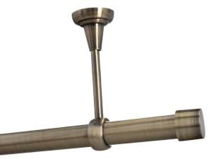 Sento 25mm Gardinenstange Vorhangstange Metall Deckenmontage Messing Antik 200 cm Albana