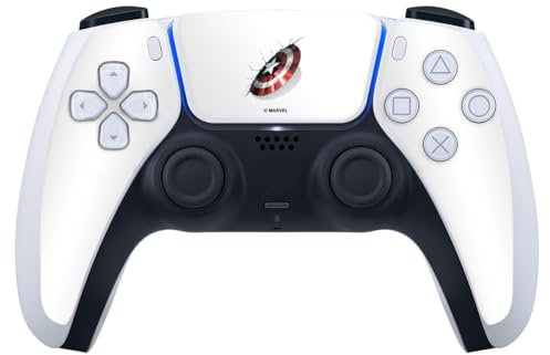 DeinDesign Skin kompatibel mit Sony Playstation 5 Controller PS5 Folie Sticker Captain America Offizielles Lizenzprodukt Marvel