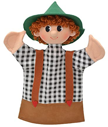 Handpuppe Märchenfigur Hansel/Seppel 26 cm, Ideal für Puppentheatre und Rollenspiele, für Kinder Baby Jungen Mädchen