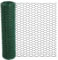 Mklsit Chicken Wire for Floral Arrangements, 15.7 x 157 Inches Green Mesh, 0.6 Inch Hexagonal Galvanized PVC Coated Netting Fence for Crafts, Poultry, Garden
