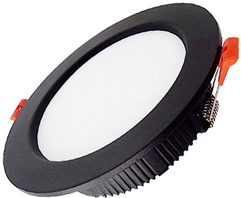 FROIDEXG Empotrable LED Downlight Commercial Hotel Engineering Focos Negros Hogar Antirreflejo Ahorro De Energía Lámpara De Techo Lámpara Empotrada LED De 6 Pulgadas 1 Paquete / 4 Paquetes