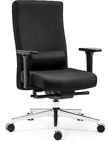 Dowinx Bürostuhl | Ergonomischer Stuhl | Belastbarkeit bis 150kg | Bis zu fünf Einstellbare| Home Office | Schreibtischstuhl | Atmungsaktives Mesh-Design | Schwarz
