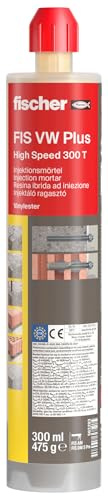fischer Hochleistungsmörtel FIS VW Plus High Speed 300 T, kraftvoller Universalmörtel für Beton und Mauerwerk, höchste Lastaufnahme für deutlich mehr Sicherheit, kurze Aushärtezeit, 300 ml