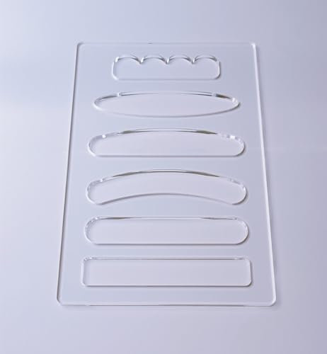 Yuxuanish Charcuterie Board Handle Template,Acrylic Router Template,6 in 1 Grab Handle Router Template,Woodworking Router Template (11.75x7.75), Clear/Transparent