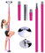 JXYQZD Barre Pole Dance de 108 Pouces, Pôle de Danse Amovible de 45 mm, Pôle de Danse Professionnel en Silicone à Rotation Statique pour L'entraînement et l'exercice, Charge Maximale 250kg