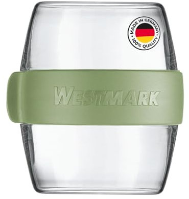 Westmark pocket box Mini, práctico recipiente para preparar comidas para llevar, ideal para yogures, frutas, verduras, aperitivos, 400 ml (2 x 200 ml), sin BPA, menta verde
