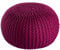 Pouf Outdoor ø 55 o. 45cm Bodenkissen Sitzpouf Hocker wetterfest pflegeleicht & nachhaltig Größe ø 55 cm, Farbe Bordeaux - Amaranth