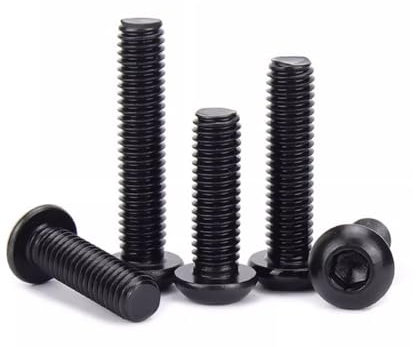 QuarkMRO - Viti a testa bombata M7, colore nero, 12,9, lunghezza 12-60 mm (M7-1,0 x 16 mm, 10)