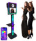 WideMeet Tragbare Kamera Spiegel Photo Booth Mit 15,6 Zoll Touchscreen Selfie Photobooth Maschine DSLR Mit Flight Case Für Hochzeit Party Event (Schwarze Maschine)
