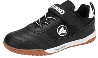 JAKO Garçon Unisex Kinder J-SH Winger Ev Chaussure de Terrain intérieur, Jet Black White, 29 EU