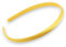 Serre-tête fin recouvert de satin uni dans des tons vifs Jaune vif 1 cm