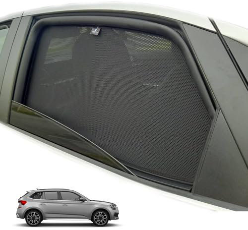 XTRM-CAR Sonnenschutz Blenden passt für Kodiaq Bj. 2016-2024 ideal angepasst, UV-Schutz, Hitzereduktion (Nur hintere Türen)