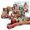 Adventskalender zum Befüllen, DIY Zug Adventskalender zum Selbstbefüllen, Personalisierte Adventskalender Boxen zum Basteln, Weihnachts Geschenk für Kinder, Familie und Freunde