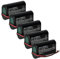 vhbw 5X Akku kompatibel mit Zafferano DAMA Pro, DAMA, Ofelia Pro, Ofelia, Olimpia Tischlampe, Nachttischlampe (5200 mAh, 3,7 V, Li-Ion)