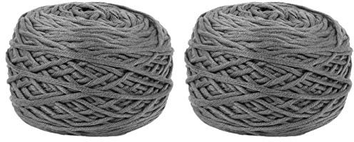 Hohopeti 16-fädiges Dickes Garn grobe Strickwolle aus Baumwolle 2 Stück Milchgarn weich hautfreundlich für -Projekte