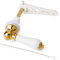 Weielt Ceramic Toilet Flush Handle Eeplacement Kit Zinc Alloy Metal Toilet Handle Replacement, Toilet Cistern Lever Arm with Chain - Adjustable Arm (Dark Gold)