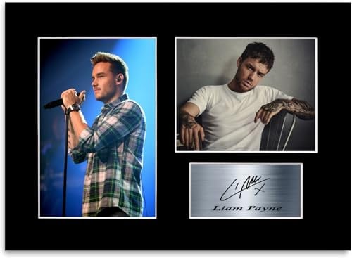 Liam Payne A4 gedrucktes Autogramm Foto Display Passepartout Poster Geschenk für Fans