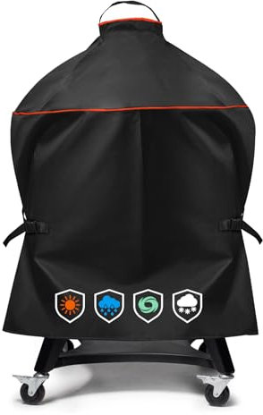 EZ-DONGTENG Heavy-Duty 600D Grill Cover fit for Kamado Joe KJ15080320 Kettle Joe and Other 22 inch Charcoal Kettle Grill with Similar Sizes, 28 Dia x 39 H
