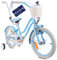sun baby Mädchenfahrrad 16 Zoll Radgröße Heart Bike zur Auswahl, mit Abnehmbarer Schubstange, Kinderfahrrad für Mädchen von 2 bis 6 Jahre (Silver Moon - Blau, 16 Zoll)