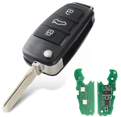 Funkschlüssel 433mhz Autofernschlüssel für Audi Q7 B7 Q3 A3 TT A2 A8 A6 A6L A4 S5 C5 C6 B6 A4L A5 Q5 S RS S18X0837220 8P0837220D 8P0837220Q/8P0837220K ID48