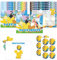 DaengGeGe Carte invitation Anniversaire Français-Lot de 12 Cartes Invitation Anniversaire pour Enfants,12 Enveloppes et 12 Autocollants,Invitations de Anniversaire Pour Garçon et Fille