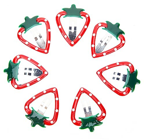 Erdbeer Haarspangen 15 Stück Metall für Junge Mädchen Weihnachten Event
