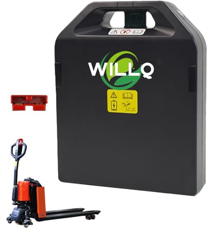 WILLQ Batteria agli ioni di Litio da 24 V 20 Ah, 30 Ah e 50 Ah, Batteria LiFePO4 da 48 V 20 Ah di Ricambio per Accessorio transpallet Elettrico PTE15Q-A/PTE20Q-A