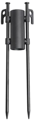 Mipcase Tragbarer Metall Stangenhalter für Zelt und Markise Verstellbarer Camping Schirmständer mit 2 Erdspießen Outdoor Zubehör für Wandern und Picknick