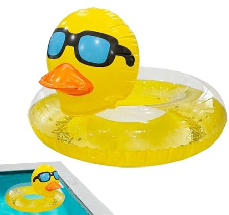Anneau De Natation Gonflable, Bouée De Piscine Canard À Paillettes Bouée De Natation De Rond Jouet Aquatique Tube Flottant pour Les Vacances À La Plage Et Les Fêtes De Piscine