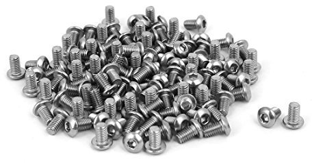 sourcingmap M3x17mm acier inox 304 vis à vis tête bombée vis 120pcs