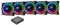 Thermaltake CL-F054-PL12SW-A Riing Plus 12 LED RGB Radiator Fan - Black (Pack of 5)