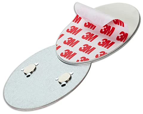 SHD Klebepads Magnetische Rauchmelder-Halterung für Feuermelder, 3M Selbstklebepads mit Magnethalterung, Einfache Befestigung, Ø 70mm, Sichere & Schnelle Montage, kein Bohren, Keine Schrauben