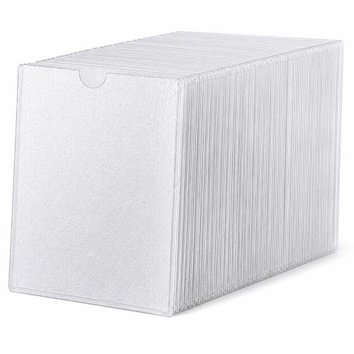 Pochettes de travail non perforées avec encoche, porte-fiches de travail, protège-pages (Pack surdimensionné A5 de 100) Pochettes en plastique pour porte-cartes, protège-cartes PCL Media ltd