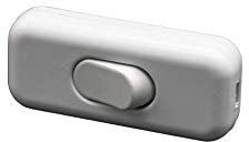 Interruptor de paso bipolar blanco 2.5A 250V, ideal para controlar la iluminación y electrodomésticos en hogares y oficinas.