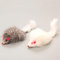 1pc 18cm Real Cat Long-haired Tail Feathers Mice Mouse Rabbit Cat and Dog Toy - Random Colour