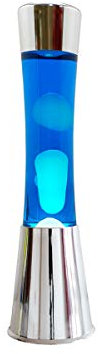 I-TOTAL - Lampe à Lave Magma/Lampe à Lave (Bleu/Blanc Silver)