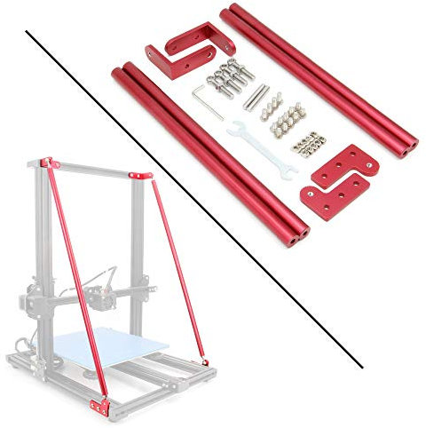 Zeberoxyz 550mm Roter Stützstangensatz für CR-10 3D-Drucker, DIY Upgrade 3D-Drucker Zubehörteile für Creality 3D-Drucker CR-10 300/CR-10S 300(550MM)