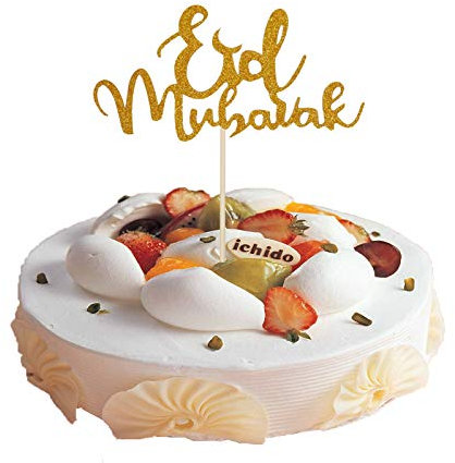Eid Mubarak Kuchendekoration, Ramadan, Kareem, Hajj, Mubarak, Muslimische Islam-Feier, Eid-Party-Dekoration, 10 Stück