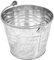 Tradineur– Pack de 2 Cubos de Metal galvanizado de 5 litros, de 22,1 x 17.9 cm, con Mango de Metal