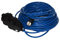 Hilark Verlängerungskabel 3 Adern 2,5 mm2 IP44 mit Schukostecker H07BQ-F 3g2,5 mm2 (3x2,5) 4 Schuko steckdosen mit Schutzkappe Elektrokabel PUR (10 Meter, schwarzer Buchsenblock, blaues Kabel)