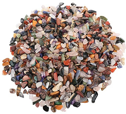 NKlaus 100g Afrika Mix kleine Trommelsteine 8-15mm Edelsteine natürliche Schmucksteine Deko Edelsteinperlen Naturform 12950