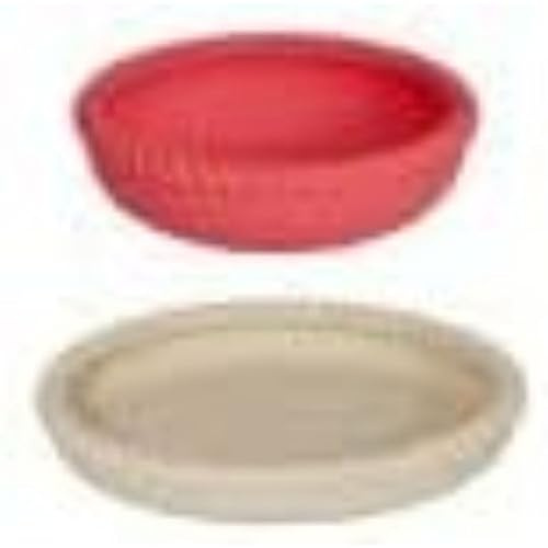 OYOY Mini M107299 Teller und Schale, Vanille/Kirschrot